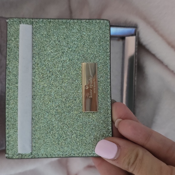Kate Spade Kenzie Glitter Seawater Card Holder - Picture 2 of 6